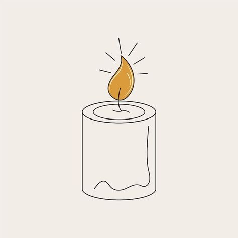 Candle Line Drawing, Logo For Candle Business, Candle Line Art, September List, Hand Holding Candle, Candle Wallpaper, Candle Doodle, Candle Icon, Candle Vector