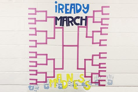 i-Ready Central Create an i-Ready March Madness Competition Math March Madness Bracket, Iready Incentive Chart February, I Ready Bulletin Board, Iready Incentive Chart March, March Madness School Ideas, Math March Madness, I-ready Bulletin Board Ideas, Iready Tracker Bulletin Board, March Madness Math Ideas