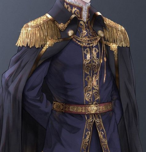 King Outfit Royal Aesthetic Men, Blue Ancient Aesthetic, Royal Clothing Reference, Fantasy Nobility Outfit, King Outfit Fantasy Art, Fantasy Clothing Male Royalty, Royal Gaurd Outfits, Prince Clothes Royal Drawing, Medieval Ball Outfit Male