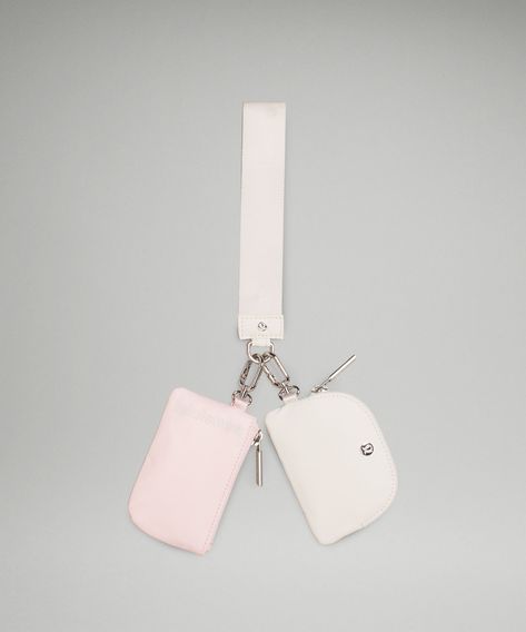 Dual Pouch Wristlet | Women's Bags,Purses,Wallets | lululemon Bags Non Designer, Lululemon Dual Pouch Wristlet Pink, Cute Simple Purse, Christmas Items For Teens, Lululemon Keychain Wristlet, Cute Makeup Bags For Teens, Dual Wristlet Lululemon, Lululemon Wristlet Keychain, Lulu Wallet Keychain