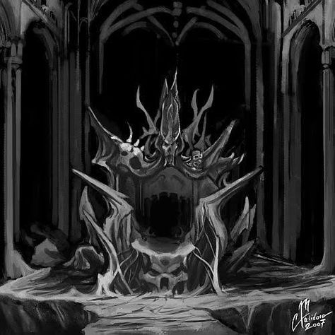 Evil Throne Room, Devils Throne, Hades Castle, Evil Throne, Dnd Backgrounds, Fantasy Wizard, Concept Art Tutorial, Throne Chair, Throne Room