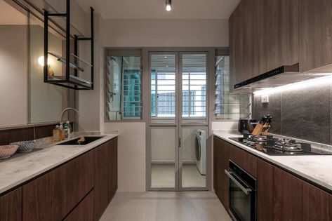 A Bidadari HDB flat gets whipped into shape for a couple | Lookbox Living Hdb Kitchen Ideas Singapore, Hdb 4 Room Bto Singapore Kitchen, 4 Room Hdb Kitchen Design Singapore, Hdb Renovation Singapore, Hdb Bto Kitchen, Bto Kitchen Ideas, Hdb 4 Room Bto Singapore, Hdb Kitchen Design Singapore, Kitchen Hdb