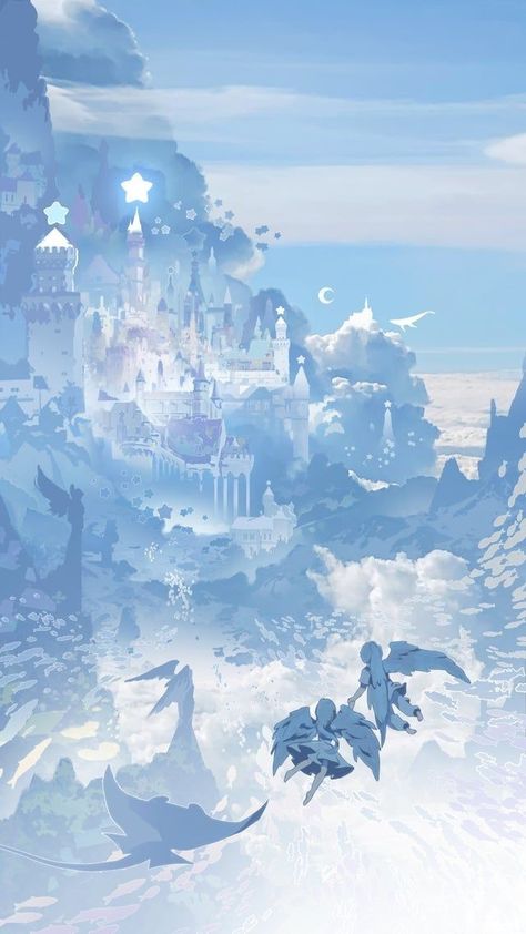 Walpapers Cute, Sky City, Cocoppa Wallpaper, Castle In The Sky, Love T, Fantasy City, Fantasy Art Landscapes, Sky Art, 판타지 아트