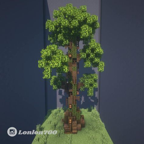 186 gilla-markeringar, 0 kommentarer - Lonlon (@lonlon700) på Instagram: "Custom Jungle Tree! ----------------------------------- 🌲Built by me🌲 🌲Shaders: BSL🌲 🌲Resource…" Minecraft Tree House Ideas, Minecraft Landscaping, Minecraft Terraforming, Minecraft Terrain, Tree Minecraft, Minecraft Details, Mc Houses, Minecraft Landscape, Cute Minecraft Builds