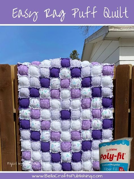 Easy Rag Puff Quilt in a Weekend | Hometalk Puff Quilt Pattern, Rag Quilt Instructions, Puff Quilts, Puff Quilt Tutorial, Puffy Quilt, Rag Quilting, Quilt Instructions, Rag Quilt Patterns, New Craft Ideas