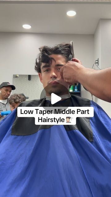 Marcos Philip on Instagram: "Low taper middle part hairstyle 💇🏻 
.
.
Yall rock with the cut? 🤔
.
#marcosphilip #hairstylevideo #hairstyleideas #hairstylemen #hairstyleoftheday" Low Taper Fade Haircut Wavy Hair Boy, Middle Part With Taper, Middle Fade Haircut Men, Haircut For Men Middle Part, Low Taper Fade Haircut Wavy Hair, Middle Part Fade Men, Short Middle Part Hair Men Straight, Middle Part Hairstyles Men Wavy, Low Taper Fade Middle Part