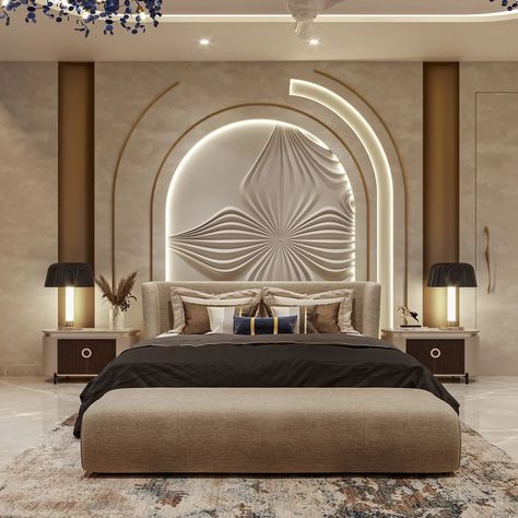 Unique Bedroom Design, Stylish Bedroom Design, Bedroom Interior Design Luxury, Bedroom Wall Designs, Modern Bedroom Interior, Luxury Bedroom Design, Bed Design Modern, Dekorasi Kamar Tidur, Luxury Bedroom Master