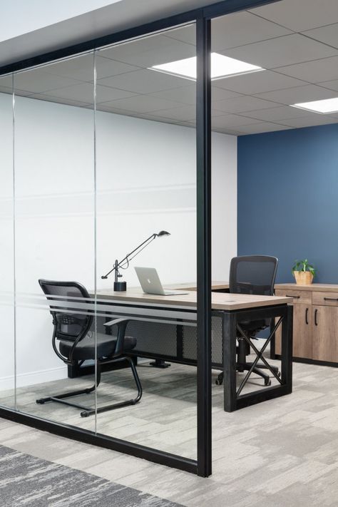 MC² Offices - Paramus | Office Snapshots Office Design Interior Business, Fun Office Wall, Office Simple Design, Small Office Room Design, Simple Office Interior, Simple Office Design, Office Room Interior Design, Office Color Ideas, Minimal Office Design