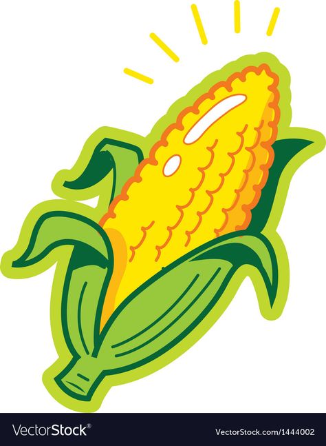 Corn Vector, Cartoon Recipe, Corn Drawing, Frog Logo, Ear Of Corn, Cartoon Ears, Sticker Design Inspiration, 타이포그래피 포스터 디자인, Farm Logo