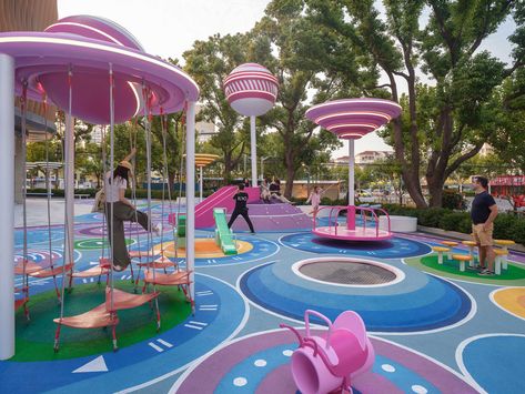 Mall Play Area, 100 Architects, Green Roof Garden, Urban Playground, Children Playground, Playground Flooring, Floor Graphics, Play Garden, Free Trade