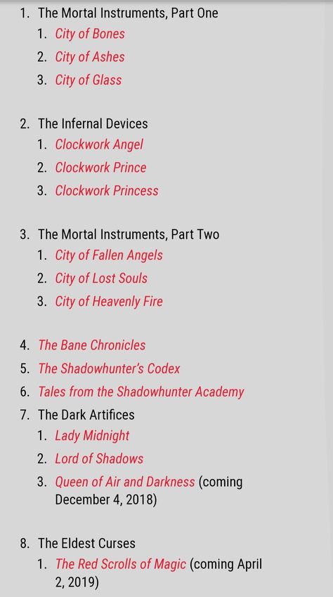 How To Read Cassandra Clare Books, Shadow And Bone Books Aesthetic, Cassandra Clare Reading Order, Cassandra Clare Books Order, Shadowhunters Reading Order, Shadowhunters Books In Order, City Of Bones Book, Shadowhunters Books, Shadow Hunters Book