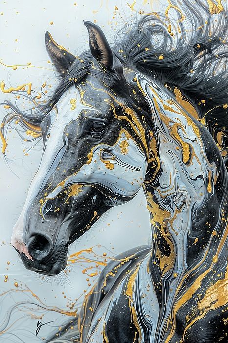 Harlequin, by Greg Collins Horse Art Abstract, Horse Art Painting, Equine Art Abstract, Horse Paintings Acrylic, Colorful Horse Painting, Horse Sublimation, Black And White Horse, Abstract Horse Art, Horse Art Drawing