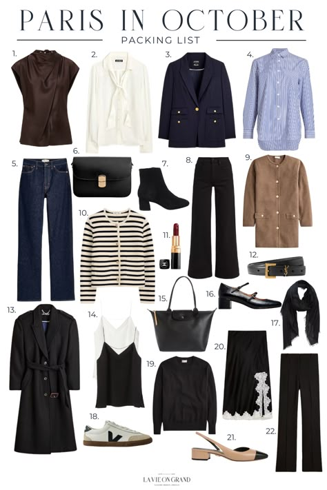 Paris Vacation Outfit Fall, Paris In October Packing List, Fall Outfits France, Pack For Italy In October, Paris October Outfit Ideas, Paris In November Packing List, Outfits To Wear In Europe Fall, Paris Fall Capsule Wardrobe, Paris Packing List Fall