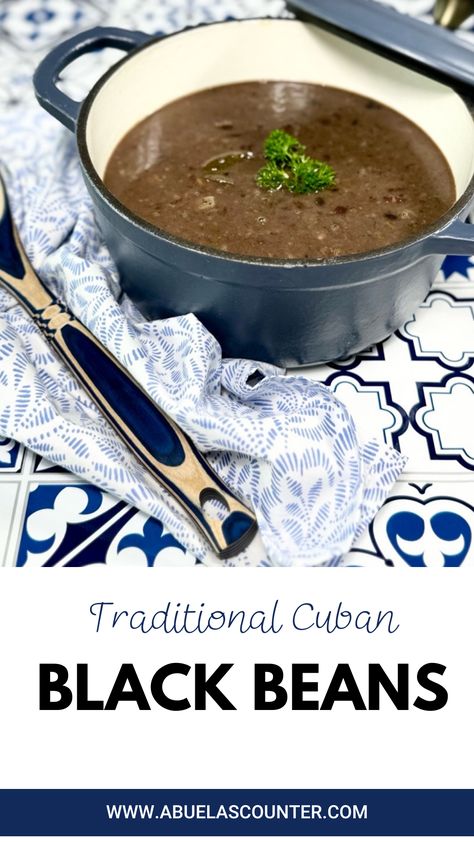 Cuban Beans, Cuban Black Beans Recipe, Beans Dishes, Black Beans Recipe, Cuban Pork, Mexican Stuff, Cuban Black Beans, Latin Recipes, Black Beans And Rice