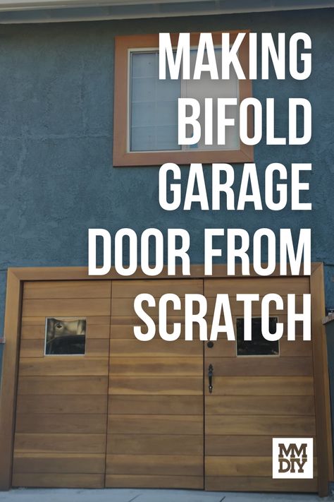 Bifold Garage Doors, Garage Door Diy, Door Diy Projects, Wooden Garage Doors, Add Curb Appeal, Bifold Barn Doors, Wood Garage Doors, Diy Garage Door, Door Diy