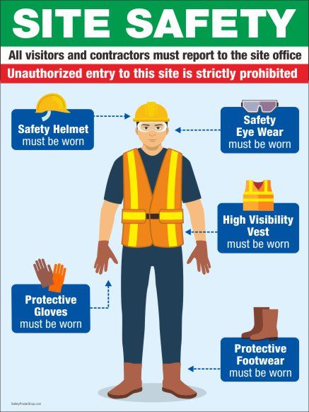 Site Safety 2 | Safety Poster Shop Safety Ppe Posters, Home Safety Poster, Poster K3 Safety, Shop Safety Posters, Safety First Poster, Construction Safety Signs Free Printable, Machine Guarding Safety Poster, Site Safety Signs, Construction Site Safety Posters