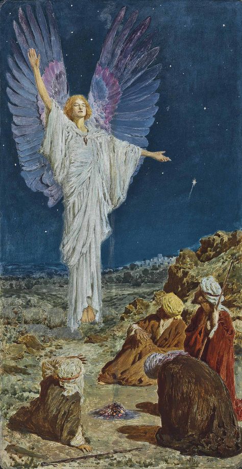 Religious Christmas Images, Aesthetic Portraits, Angel Artwork, Bible Illustrations, William Henry, Angels Among Us, The Nativity, Biblical Art, Religious Christmas