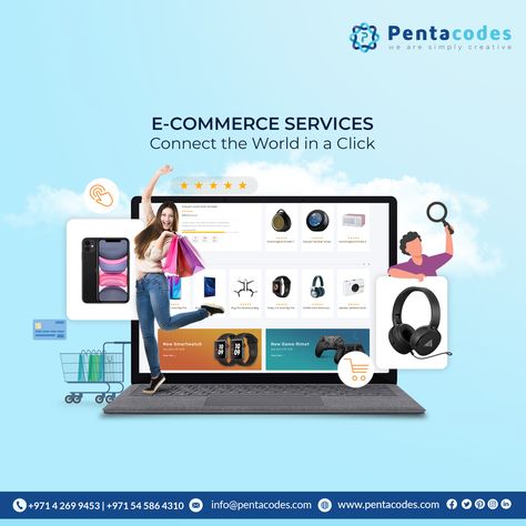 Create your e-commerce store with e-commerce web development professionals. Now reach out to a larger audience by having an online store. . . . . #ecommerce #marketing #business #digitalmarketing #ecommercewebsite #ecommercebusiness #entrepreneur #onlineshopping #website #seo #webdesign #marketingdigital #socialmedia #onlinebusiness #branding #webdevelopment #online #socialmediamarketing #onlineshop #design #shopping #onlinestore Web Design Ads, Joker Logo, Website Company, Creative Website Design, Ecommerce Website Development, Ecommerce Web Design, Ecommerce Web, Creative Website, Custom Web Design