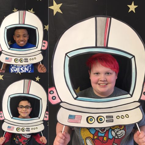 Space Party Photo Booth, Space Photo Booth Props, Outer Space Photo Booth, Astronaut Photo Booth, Space Literacy Night, Space Themed Family Literacy Night, Space Themed Photo Booth, Space Themed Literacy Night, Space Reading Activities