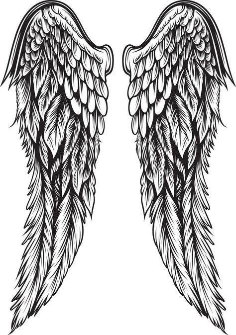 Wings Back Tattoo Stencil, Back Angel Wings Tattoo For Women, Wings On Hand Tattoo, Angel Wing Back Tattoo, Angel Wing Drawing Tattoo, Back Wing Tattoo, Angel Tattoo Wings, Back Tattoo Wings, Angel Wing Tattoo Designs