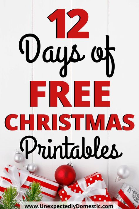 12 Days of Christmas Printables! These free templates will help you get organized for Christmas and make time for the stuff that matters (like having fun with your kids). The perfect addition to your holiday planner, Christmas binder, or bullet journal. They include a fun Santa letter and coloring pages for kids, a Christmas bucket list, holiday party checklists, and tons of other Christmas ideas. #12daysofchristmas #freeprintables #christmasprintables #christmasideas 12 Days Of Christmas Cards Free Printables, Twelve Days Of Christmas Printables Free, Free 12 Days Of Christmas Printables, 12 Days Of Christmas Free Printables, 12 Days Of Christmas Printables Free, 12 Days Of Christmas Printables, Unexpectedly Domestic, 12 Days Of Christmas Ideas, Christmas Binder