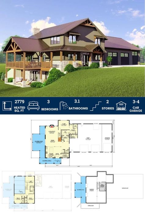 Barndo With Walkout Basement, Barndominium Walkout Basement, Barndo With Basement, Barndominium With Basement Floor Plans, Barndominium Style Homes, Barndominium With Walkout Basement, Floor Plans With Walkout Basement, Barndominium Floor Plans With Basement, Basement Layout Ideas Floor Plans