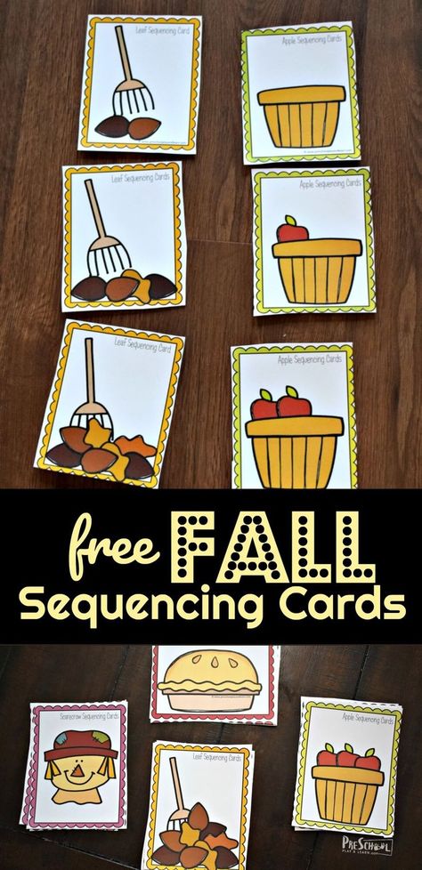 Thanksgiving Sequencing Activity, Fall Season Activities Preschool, September Apples, Fall Math Activities, Easy Math Activities, Toddler Math, Christian Classroom, Fall Lesson Plans, Fall Centers