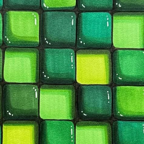 Erin (she/her) on Instagram: "Something about these #Monochromes is super chill to do… #markerart #alcoholmarkers #ohuhumarkers #ohuhuart #illustration #handdrawn #abstract #3dart #greens #mindfulart #arttherapy #makeart #dailyart #sketchbook #fyp" Color Palette Alcohol Markers, Ohuhu Copic Conversion Chart, Alcohol Marker Background, Alcohol Markers Patterns, Alcohol Markers Coloring, Alcohol Marker Coloring Pages, Marker Coloring Techniques, Alcohol Marker Patterns, Alcohol Marker Illustration