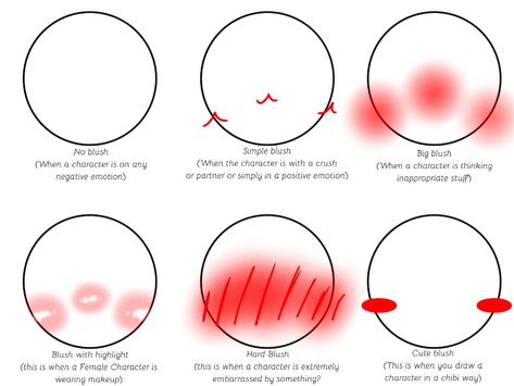 #Tutorial #Blush #Drawing Anime Blush Drawing, Blush Expression Reference, How To Draw Blushing Face, Blush Tutorial Drawing, Blush Drawing Reference, Blushing Face Drawing, How To Draw Blush, Blushing Drawing Reference, Blush Reference