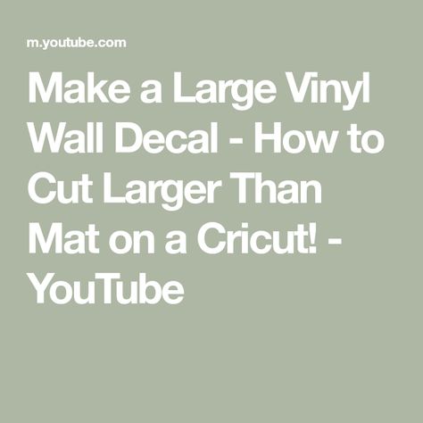 Make a Large Vinyl Wall Decal - How to Cut Larger Than Mat on a Cricut! - YouTube Cricut Vinyl Stickers, Cricut Videos, Cricut Maker Ideas, Unicorn Decal, Cricut Patterns, Side Hussle, Jennifer Maker, Cricut Decals, Silhouette Cameo Ideas