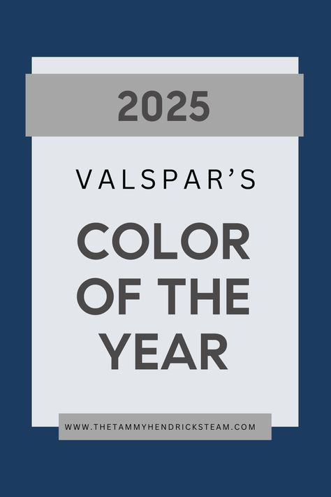 Last year, blue was a popular choice for many paint brands as their 2024 color of the year.  It seems that this trend will continue as Valspar has selected Encore, a deep blue hue, as its 2025 Color of the Year. Valspar Blue Paint Colors, Valspar Paint Colors Blue, Valspar Blue, Valspar Paint Colors, 2025 Color, Valspar Colors, Blue Gray Paint Colors, Entertaining Dinner, Home Paint Colors