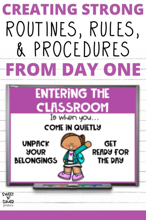 Are you looking for some classroom management tips that you can use for a smooth sailing classroom? Here I give you some great classroom rules, routines and procedures that you can use in the classroom. You can even get a link to my classroom procedure poster that you can edit specifically to your classroom procedures. Once you have these classroom expectations in place, make sure you ever student to the same classroom standard. You’ll have a self running classroom with these tips. Rules And Procedures Anchor Chart, Kindergarten Rules And Expectations, Classroom Rituals And Routines, 2nd Grade Rules And Expectations, Second Grade Procedures, Prek Routines And Procedures, Teaching Procedures First Grade, 1 Rule Classroom, Classroom Rules And Procedures Elementary