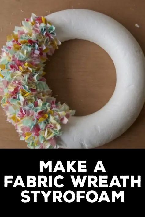 Staying in the festive mood? Here’s a fun and easy way to make your own fabric wreath. All you need is some styrofoam, fabric, and glue. #wreathforallseasons #holidayfeeling You Can Check It Out to https://craftow.com/how-to-make-a-fabric-wreath-styrofoam/ Fabric Square Wreath, Fabric Wreaths Diy No Sew Tutorials, Styrofoam Wreaths Diy, Fabric Wreath Ideas, Rag Wreaths How To Make A, Foam Wreath Ideas, Fabric Wreaths Diy No Sew, Foam Wreath Ideas Diy, Styrofoam Wreath Ideas