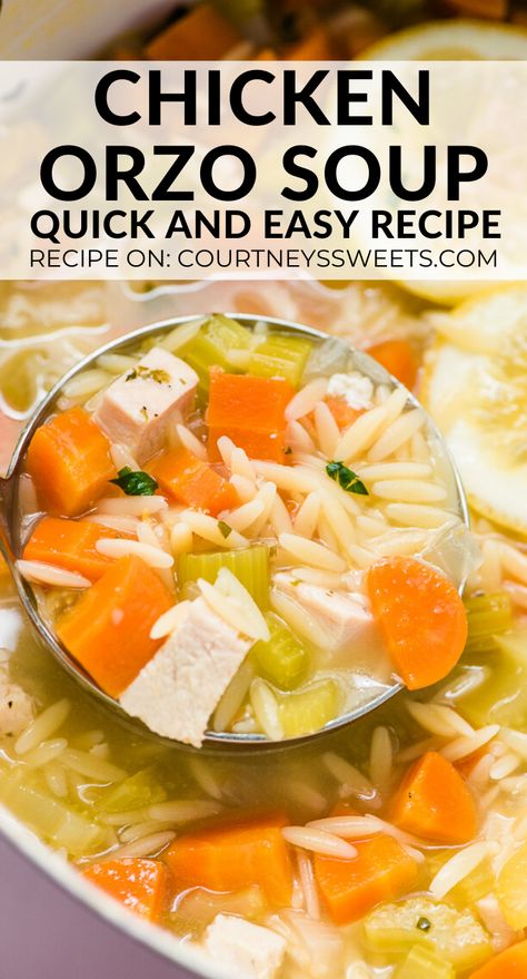 Mediterranean Chicken Orzo Soup, Chicken Orzo Soup Recipes Homemade, Chicken Soup Orzo Recipes, Chicken Soup Recipes Orzo, Chicken Veggie Orzo Soup, Chicken Broth Orzo, Chicken Risotto Soup, Chicken Soup With Orzo Recipes, Orzo Soup Chicken