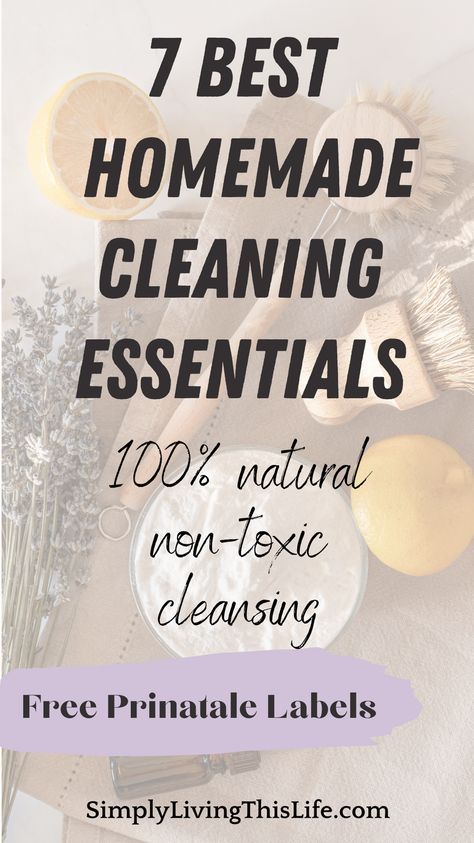 EASY DIY natural homemade cleaners to get you started cleaning naturally in your home today. Ditch the toxic chemical conventional cleaners for these natural homemade cleaning products. Natural living is healthy & eco friendly! Diy All Natural Cleaning Products, Diy Natural Shower Cleaner, Eco Friendly Home Products, Diy Non Toxic Cleaning Products, Toxin Free Cleaning Products, Make Your Own Cleaner, Natural Home Products, Diy Non Toxic Dish Soap, Eco Friendly Cleaning Products Diy