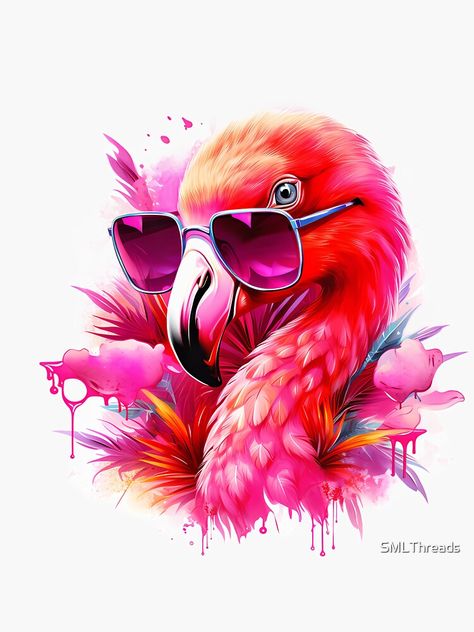 Flamingo With Sunglasses, Printable Stencils, Flamingo Pictures, Funny Flamingo, Stencils Printables, Flamingo Art, Flamingo Party, Iphone Homescreen Wallpaper, Funny Tattoos