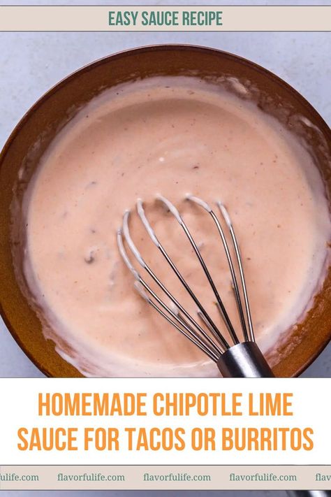 Learn how to easily make a Chipotle mayo recipe! This homemade sauce for tacos is absolutely delicious. It goes great with just about any Mexican inspired meal! My chipotle lime mayo is creamy and just ever so spicy from the chipotles. You'll be slathering this on all of your dishes. Salad Dressing Recipes Easy, The Best Fruit Dip, Chipotle Lime Sauce, Chipotle Mayo Sauce, Sauce For Tacos, Best Fruit Dip, Chipotle Mayo Recipe, Easy Dip Recipes, Easy Salad Dressing Recipes