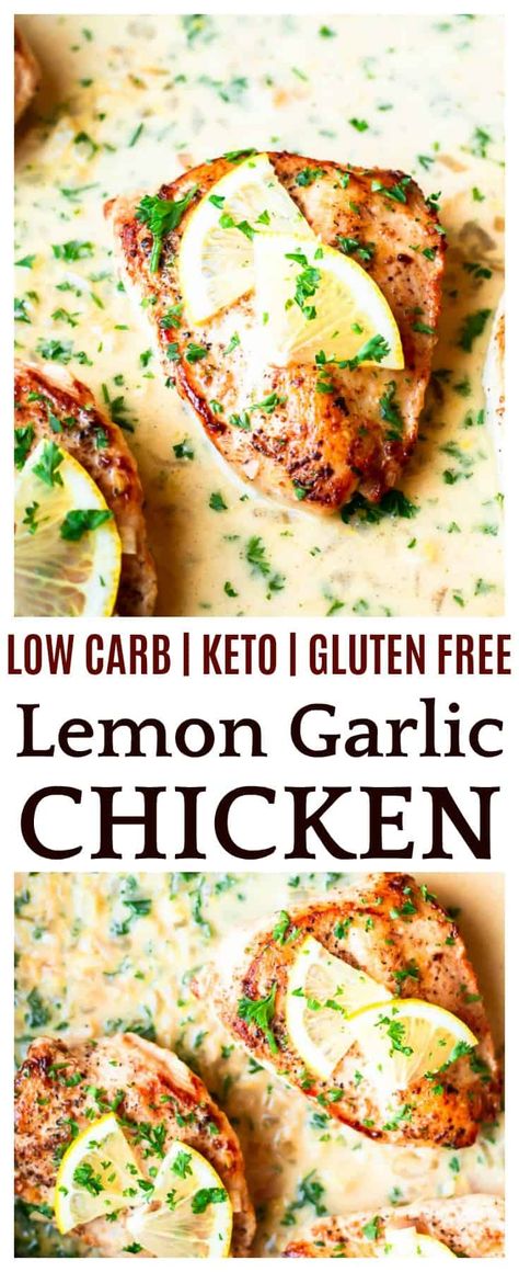 Lemon Garlic Chicken Breast, Lemon Chicken Breast, Lemon Chicken Breast Recipes, Garlic Chicken Breast Recipes, Chicken Breasts Recipe, Healthy Low Carb Dinners, Lemon Chicken Recipe, Pan Recipe, Lemon Garlic Chicken