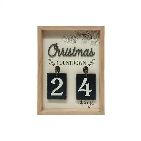 Countdown Till Christmas, Diy Countdown, Mirror Sign, Wall Accent, Days Until Christmas, Beige And Black, Christmas Sign, Christmas Countdown, Christmas Signs