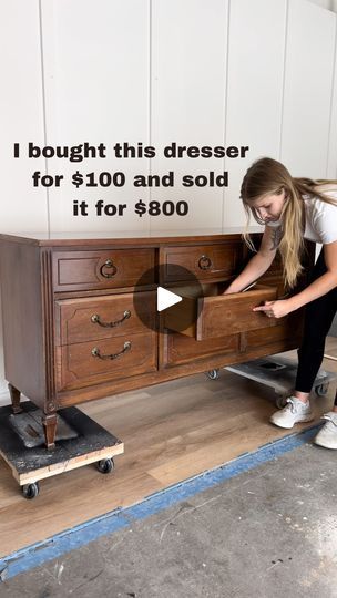 1M views · 9.1K reactions | This is your sign to start flipping furniture in 2024! ✨ 

Furniture flipping started as a hobby to pay off debt, then paid my daughters daycare each month, and now pays our monthly mortgage and is my full time job along with content creation! 

Who wouldn’t want an extra couple hundred to thousand dollars a month?! Head to the link in my bio to find my furniture flipping starter kit, so you can get started! 

#sidehustle #diy #furnituremakeover | Salvaged By Sammie | Salvaged By Sammie · Original audio Unique Furniture Flips, Buffet Cabinet Makeover, Bedroom Wall Texture, Flea Market Furniture, Diy Old Furniture Makeover, Old Furniture Makeovers, Old Furniture Makeover, Repurposed Wood Projects, Furniture Flipping Ideas