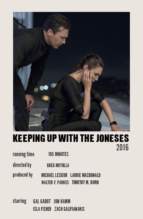 Keeping Up With The Jones, Polaroid Movie Poster, The Joneses, Zach Galifianakis, Gal Gardot, Posters Minimalist, Jon Hamm, Isla Fisher, Movie Posters Minimalist