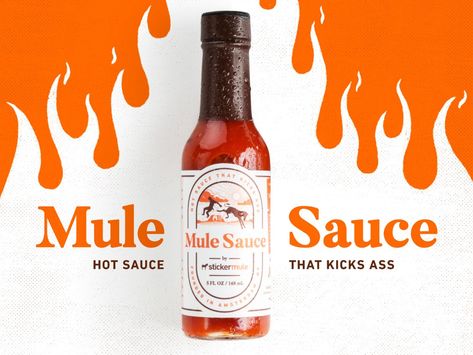 Hot Sauce Packaging, Unique Sauces, Sticker Mule, Food Graphic Design, Learning Graphic Design, Tomato Ketchup, Ketchup Bottle, Chili Sauce, Sauce Bottle