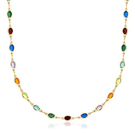 Multi Colored Necklaces, Colorful Gold Necklace, Brazil Clothing, Multicolor Bracelet, Amazon Jewelry, Multi Coloured Necklaces, Colorful Necklace, Birth Day, Oval Necklace