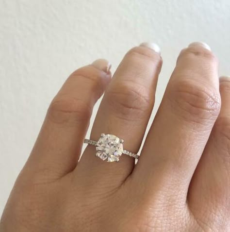 Round Solitaire Ring, Round Solitaire Rings, Dream Wedding Ring, Dream Rings, Cute Engagement Rings, Sterling Silver Promise Rings, Future Engagement Rings, Round Solitaire, Round Engagement Rings