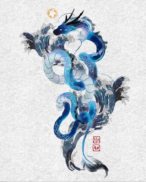 Yuumei Art, Eastern Dragon, Dragon Tattoo Art, Japan Tattoo Design, Japanese Art Prints, Tatuaje A Color, Dragon Tattoo Designs, Tattoo Style Drawings, 카드 디자인