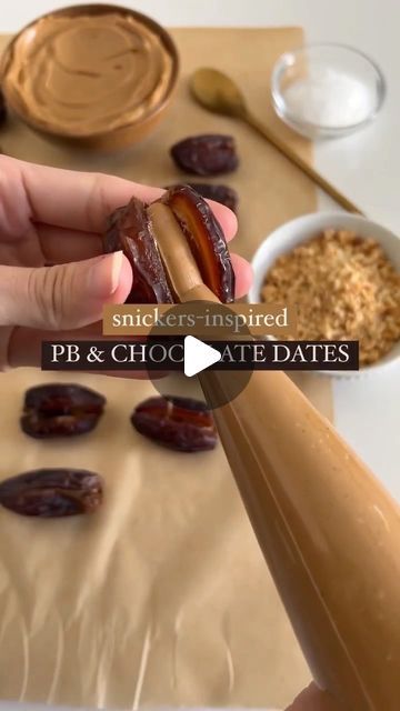 How To Meal Prep on Instagram: "😍 Dates that taste just like snickers!!  🍫🥜 Snickers Stuffed-Dates   by: @moribyan 💚  📝INGREDIENTS * Medjool dates * peanut butter * roasted peanuts chopped * chocolate dark, milk, or semi-sweet will work  INSTRUCTIONS  1. Cut each date open and remove the seed/pit. You can skip this step if you purchased pitted dates.  2. Transfer the peanut butter to a piping bag or ziplock bag. You can also use a spoon for this step. Fill each date with peanut putter and sprinkle chopped peanuts on top. Seal the dates shut by pressing at the top.  3. Press a toothpick into each date to help with dipping later. Alternatively you can use a fork to dip them but toothpicks make it easier.  4. If your dates are very soft and don't hold shape well, pop them in the freezer Dates Dessert, Dates Peanut Butter, Chocolate Covered Dates, Food Ramadan, Ramadan Sweets, Pitted Dates, Date Recipes, Piping Bag, Medjool Dates