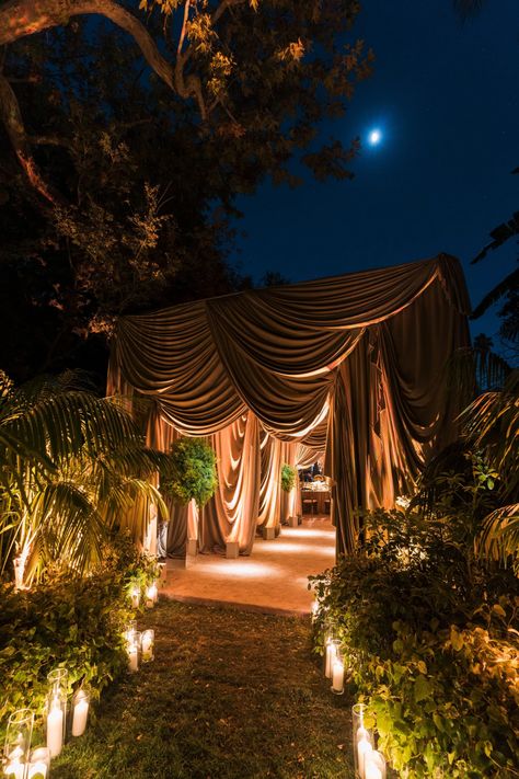 Wedding Drapery, Lorraine Schwartz, Draping Wedding, Wedding Entrance Decor, Elegant Wedding Reception, Wedding Guest List, Wedding Entrance, Los Angeles Wedding, Groom Wear