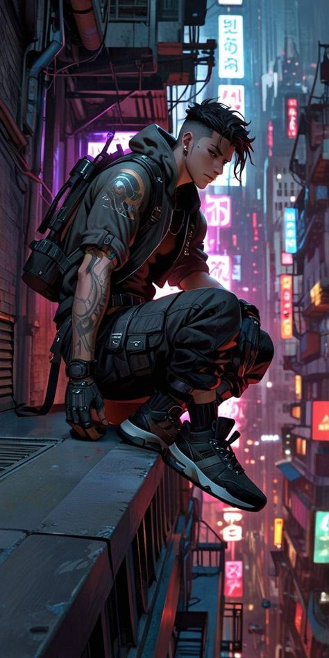 Post Cyberpunk Aesthetic, Shadow Run Character Art, Shadowrun Street Samurai, Cyberpunk Smuggler, Urban Flash Cyberpunk, Cyberpunk Nomad Character Art, Cyberpunk Netrunner Character Art, Space Opera Characters, Cyberpunk Prompts