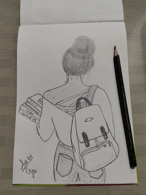 College girls drawing Girl Doodle, Girls Drawing, Meaningful Drawings, College Girl, Girl Sketch, College Girls, Girl Drawing, Drawing Art, Easy Drawings