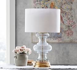 Jasmine Glass Table Lamp Lamp Pottery, Barn Table, Lamps Bedside, Lamps Desk, Bedrooms Decor, Bedside Lamps, Table Lamp Base, Table Lamp Wood, Iron Table